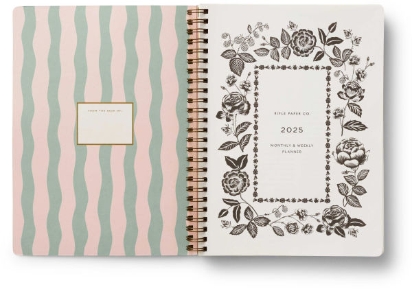 Rifle Paper Co 2025 12-Month Softcover Spiral Planner - Roses