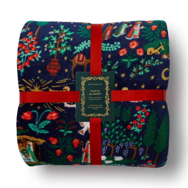 Rifle Paper Co Fleece Blanket - Nativity