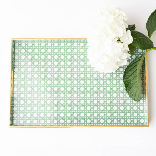 Rectangular Tray - Green Cane
