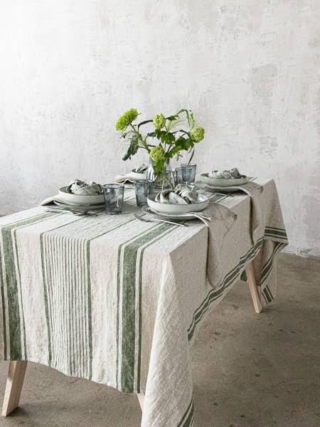 Provence Linen Tablecloth - Green