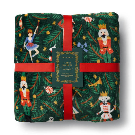 Rifle Paper Co Fleece Blanket - Nutcracker