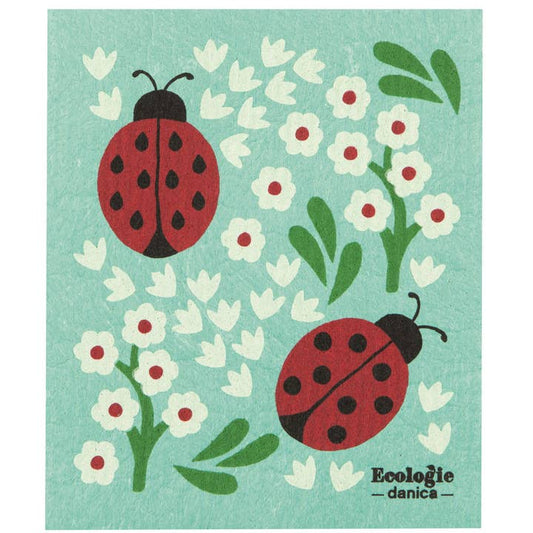Swedish Dishcloth - Ladybugs