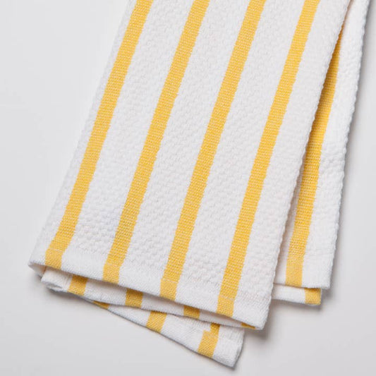 Basketweave Dishtowel - Lemon