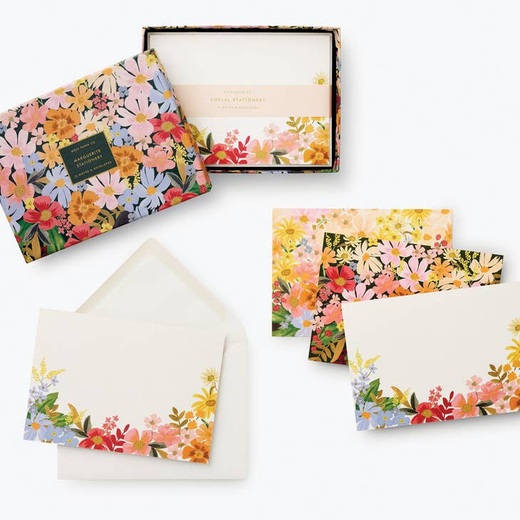 Rifle Paper Co Social Stationery Set - Marguerite