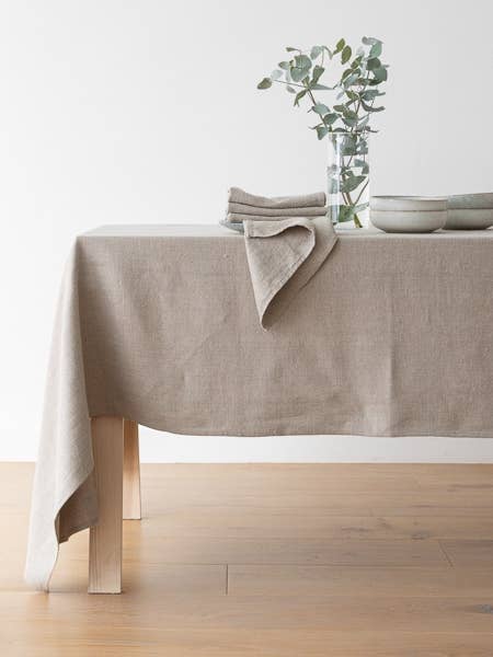 Lara Linen Tablecloth - Natural