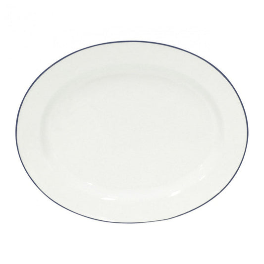 Beja Oval Platter Set - White Blue