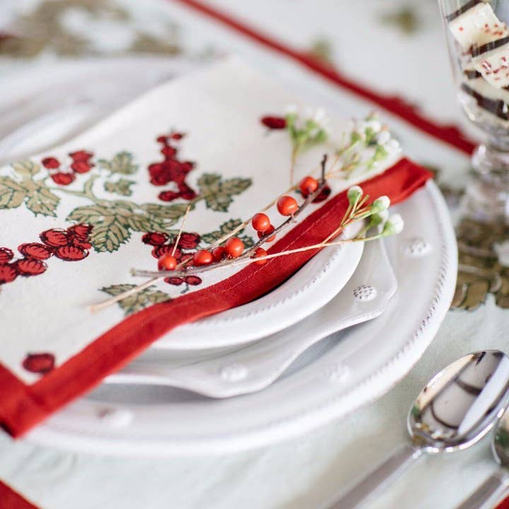 Napkin Set - Gooseberry Red/Green