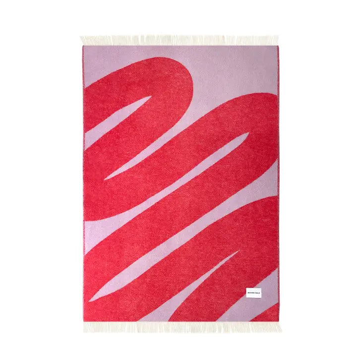 Swirl Blanket -  Lilac/Scarlet