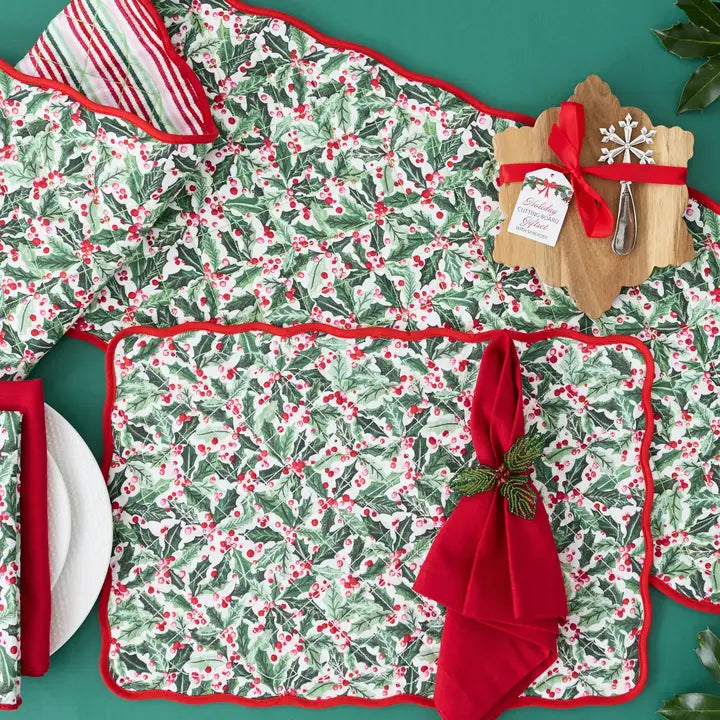 Holly Jolly Quilted Placemat