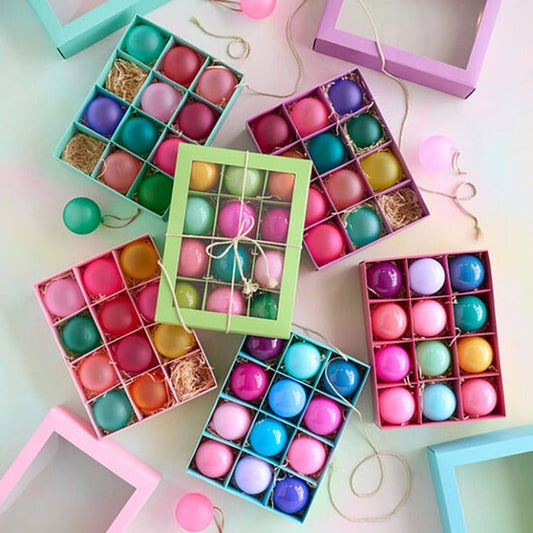 Sugar Plum Frosted Ball Ornament Set