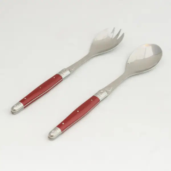 Jean Dubost Salad Serving Set - Red