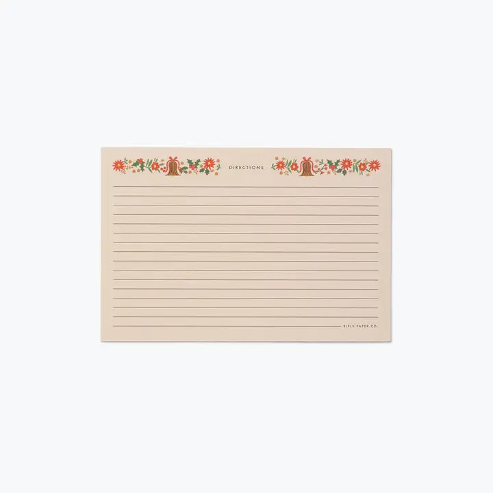 Rifle Paper Co Recipe Cards -  Holly Jolly
