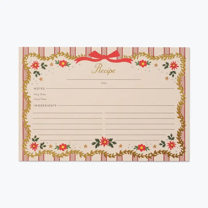 Rifle Paper Co Recipe Cards -  Holly Jolly