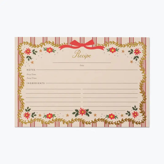 Rifle Paper Co Recipe Cards -  Holly Jolly