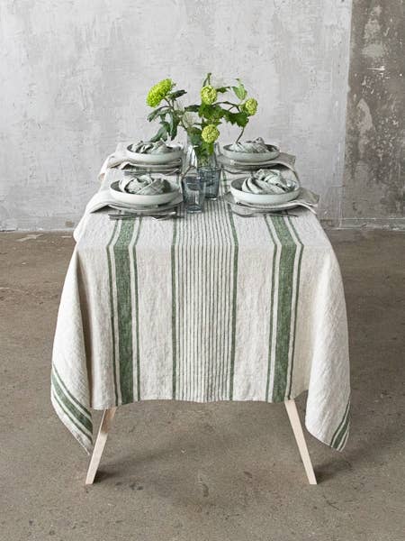 Provence Linen Tablecloth - Green