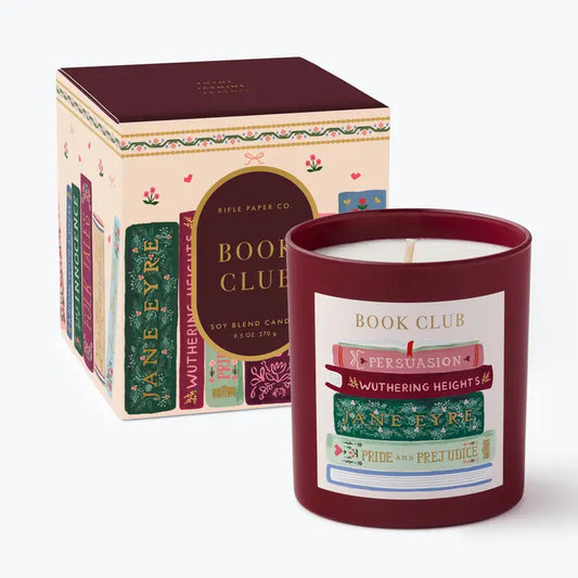 Rifle Paper Co Glass Candle - Book Club