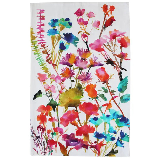 Supermarket Floral Tea Towel