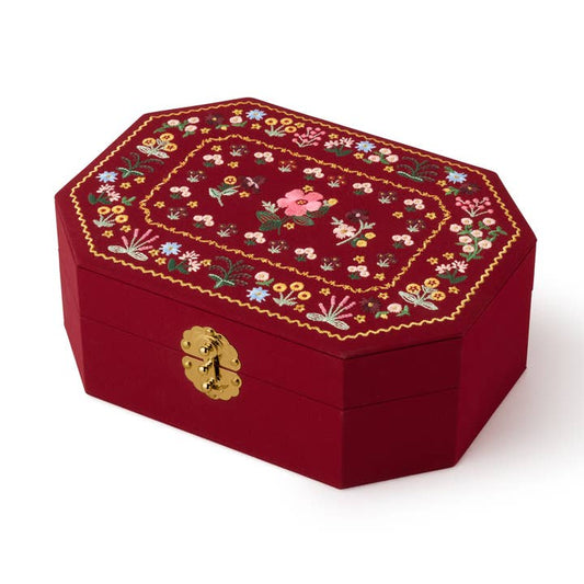 Rifle Paper Co Embroidered Jewelry Box - Gemma