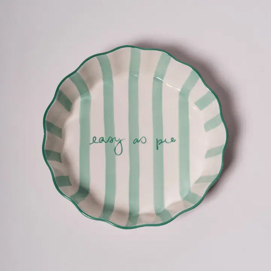 Kinsey Scallop Pie Plate - Green