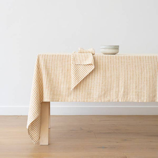 Brittany Linen Tablecloth - Gold