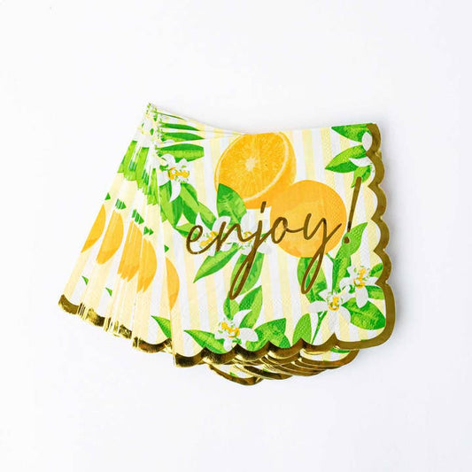 Cocktail Napkins - Orange Blossom