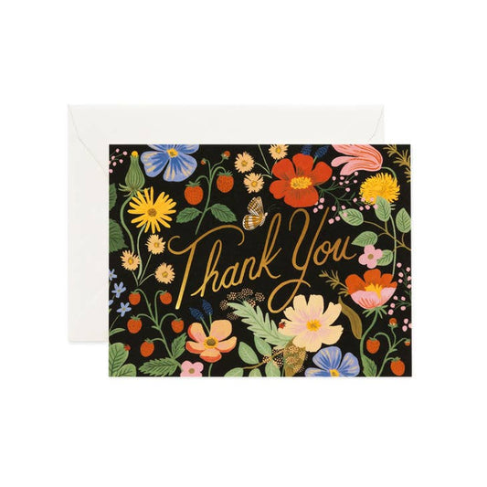 Rifle Paper Co Card - Strawberry Fields Thank You