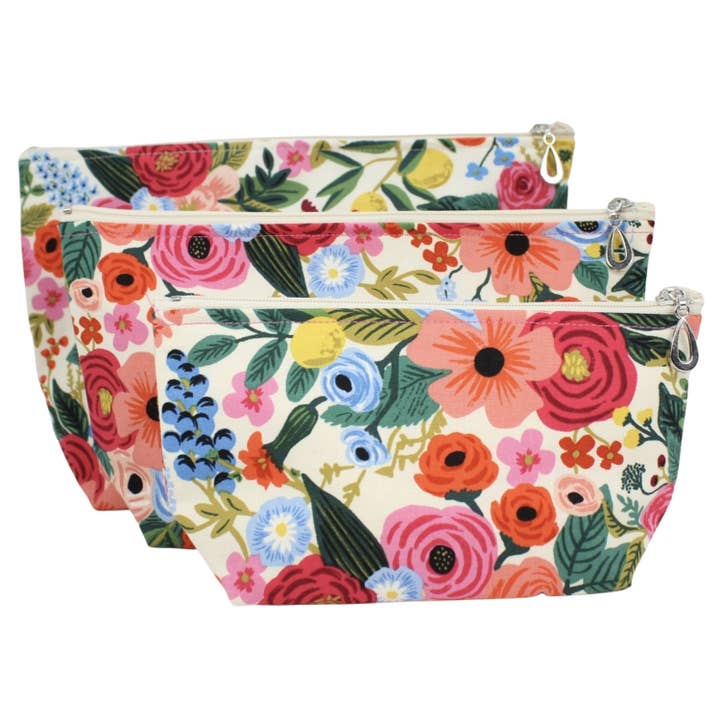 Makeup Bag Set - Cream Floral