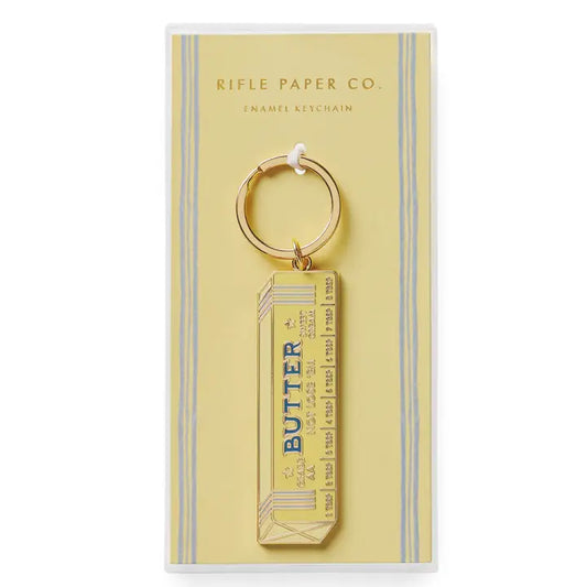 Rifle Paper Co Enamel Keychain - Butter Not Lose 'em