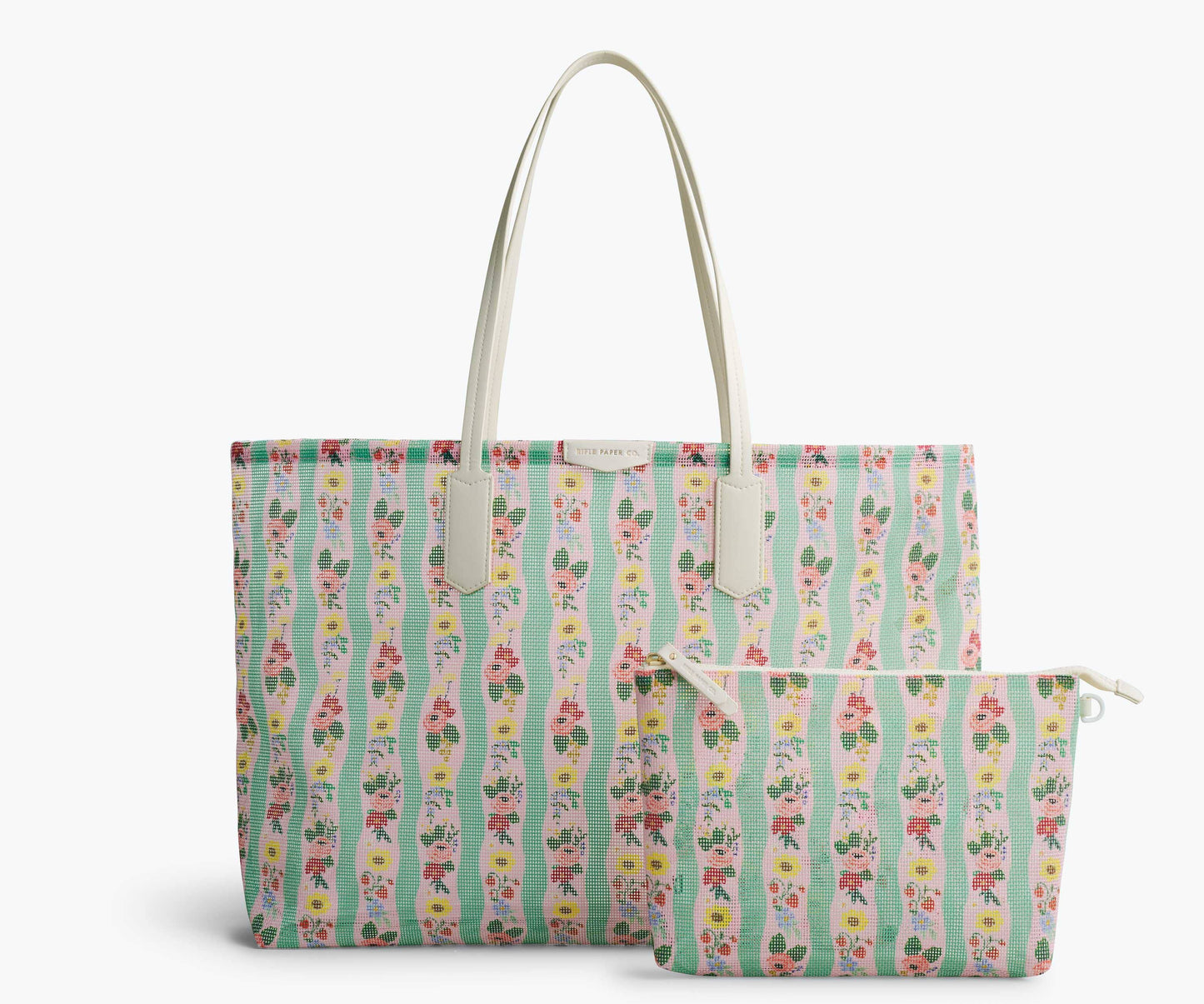 Rifle Paper Co Mesh Tote and Pouch - Climbing Roses