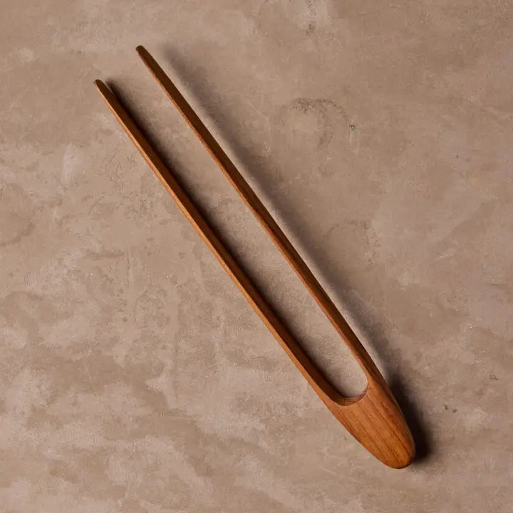 Small Teak Tongs