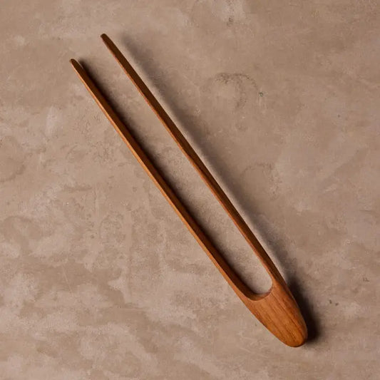Small Teak Tongs