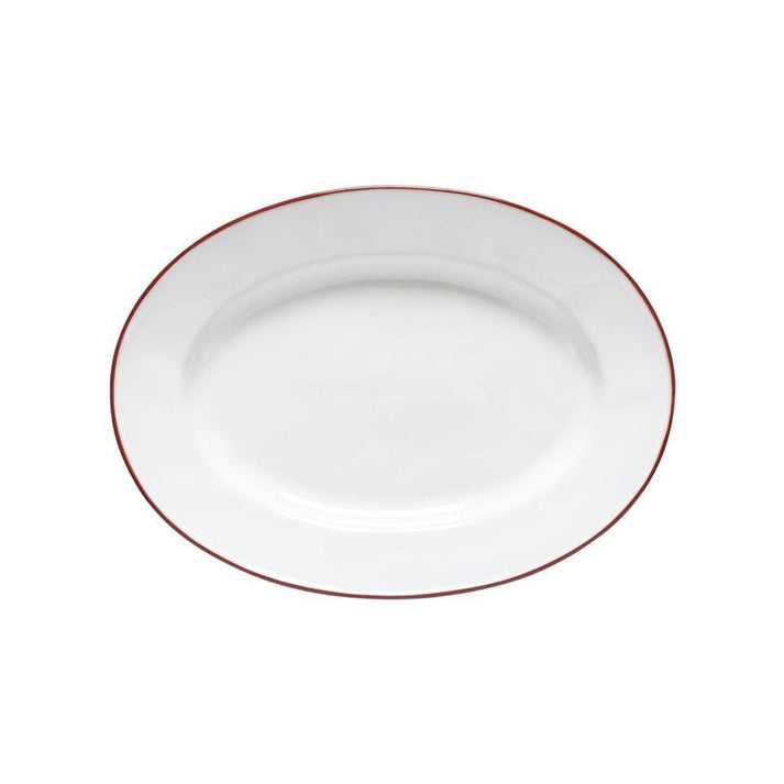 Beja Oval Platter Set - White Red