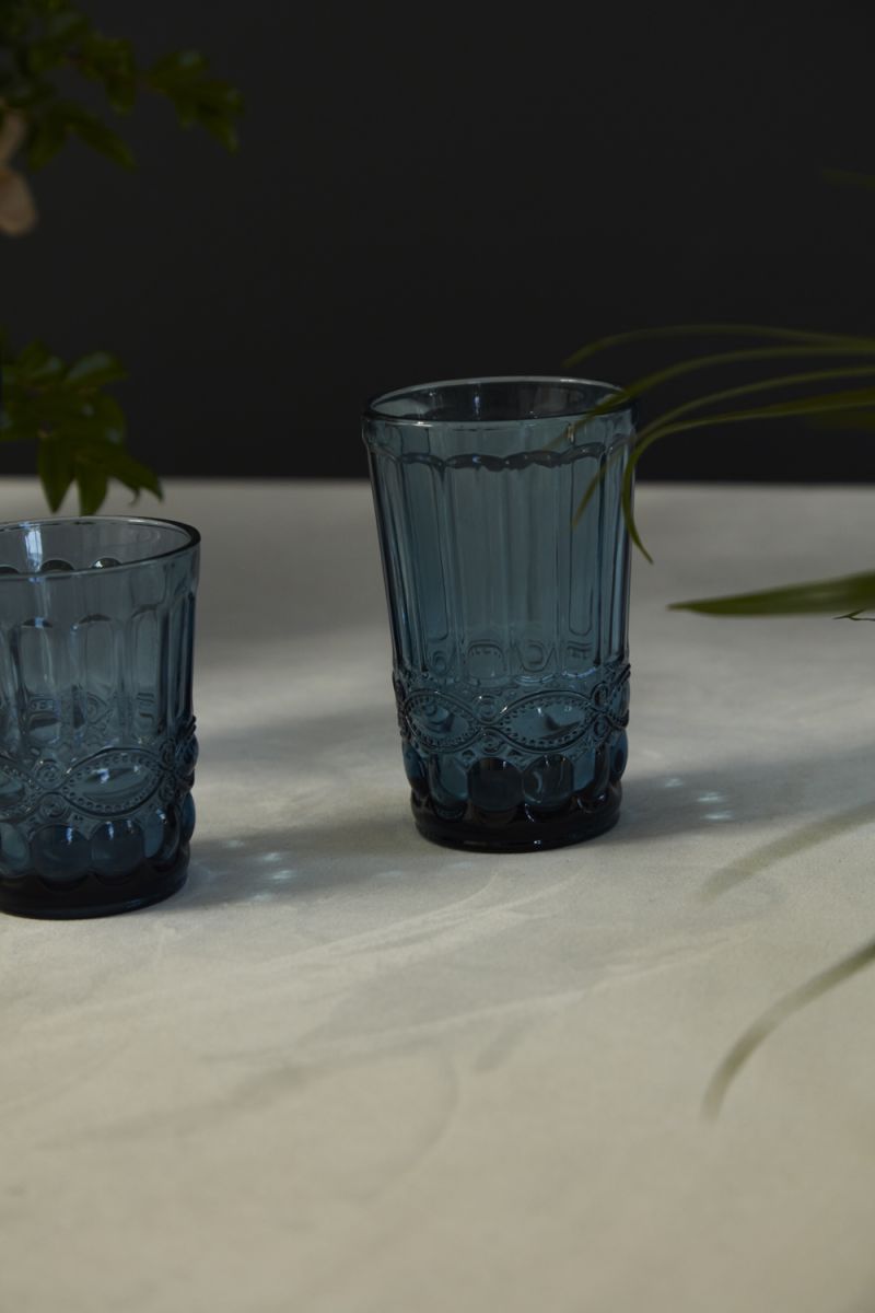 Momento Water Glass - Blue