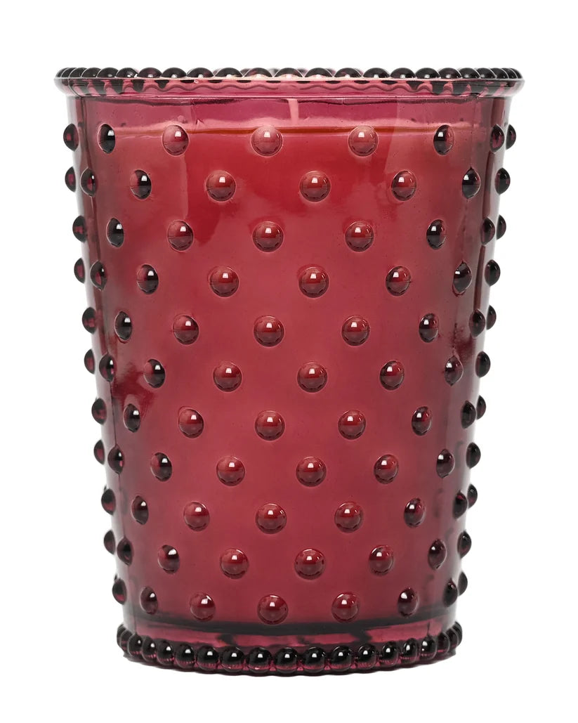 Simpatico Hobnail Candle - Cranberry Hobnail