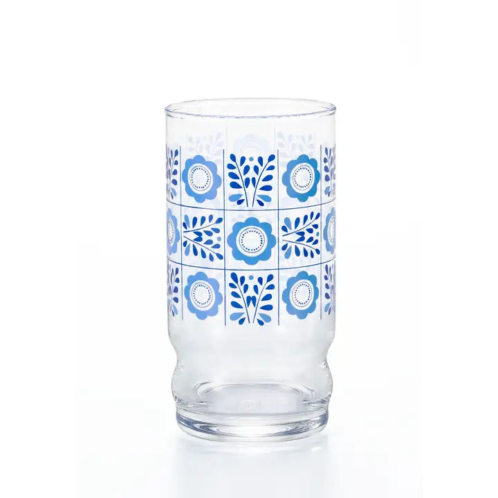 Retro Juice Glass - Floral Tile