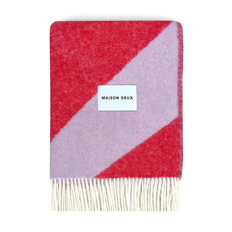Swirl Blanket -  Lilac/Scarlet