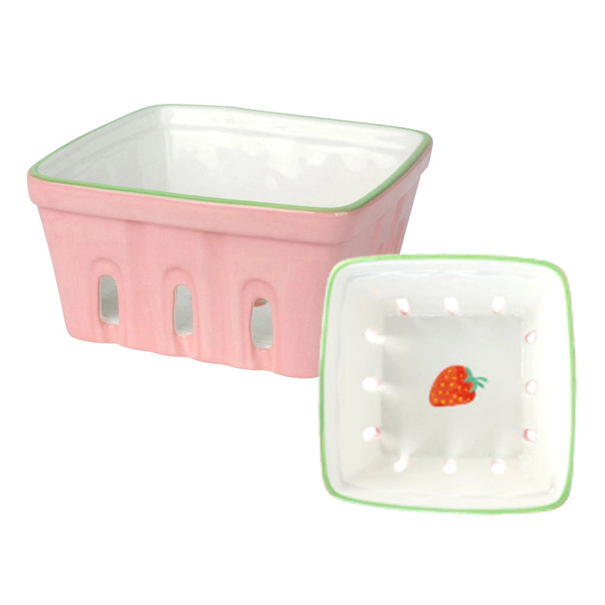 Fruit Ceramic Berry Basket - Strawberry