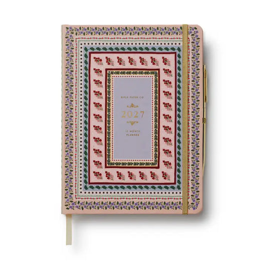 Rifle Paper Co 2027 12-Month Hardcover Planner with Pen - Paisley