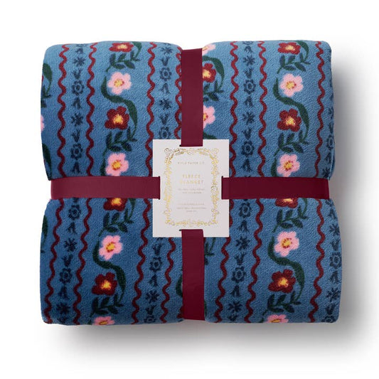 Rifle Paper Co Fleece Blanket - Delphine