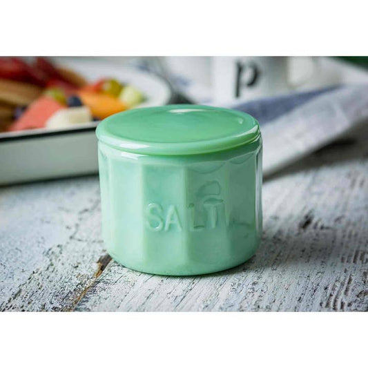 Jadeite Glass Salt Cellar