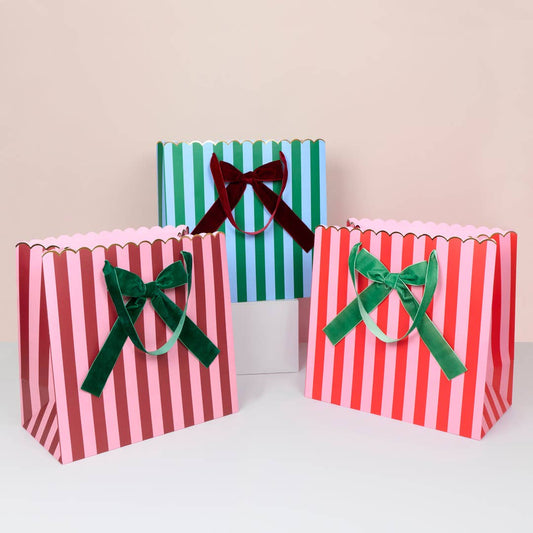 Striped Mixed Large Gift Bags