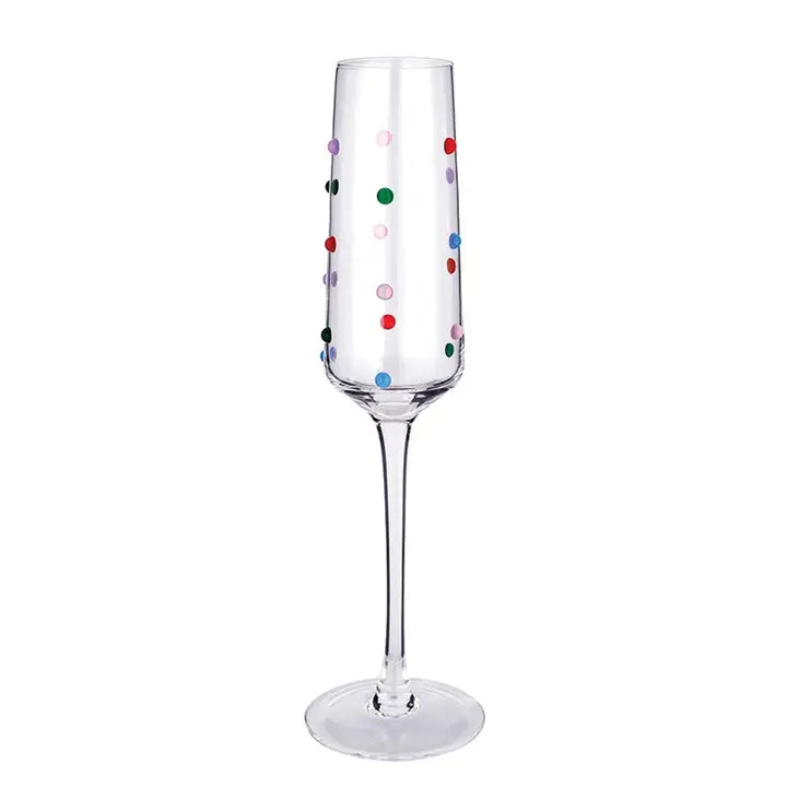 Beaded Champagne Glass - Confetti