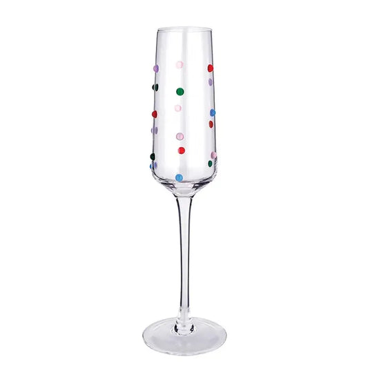 Beaded Champagne Glass - Confetti
