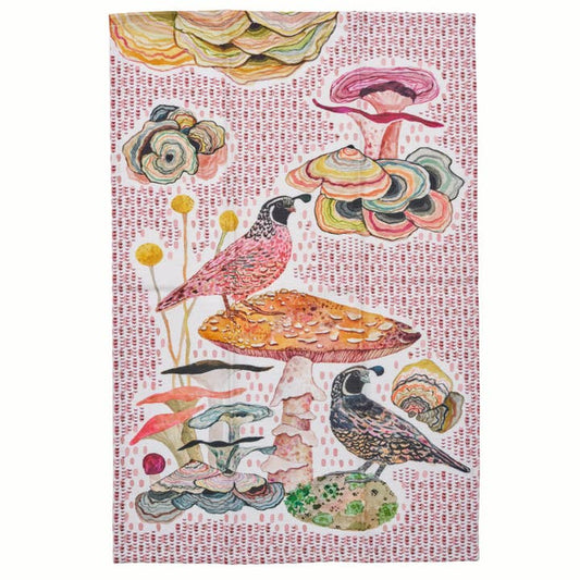 Quails Tea Towel