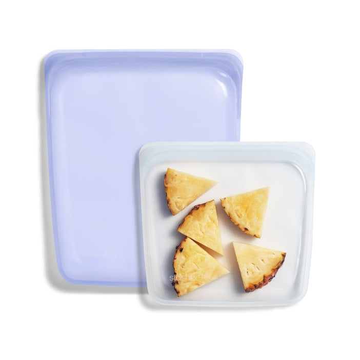 Stasher Half-Gallon & Sandwich 2 Pack - Lavender and Clear