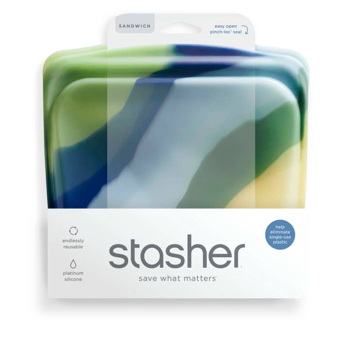 Stasher Sandwich Bag Blue Current