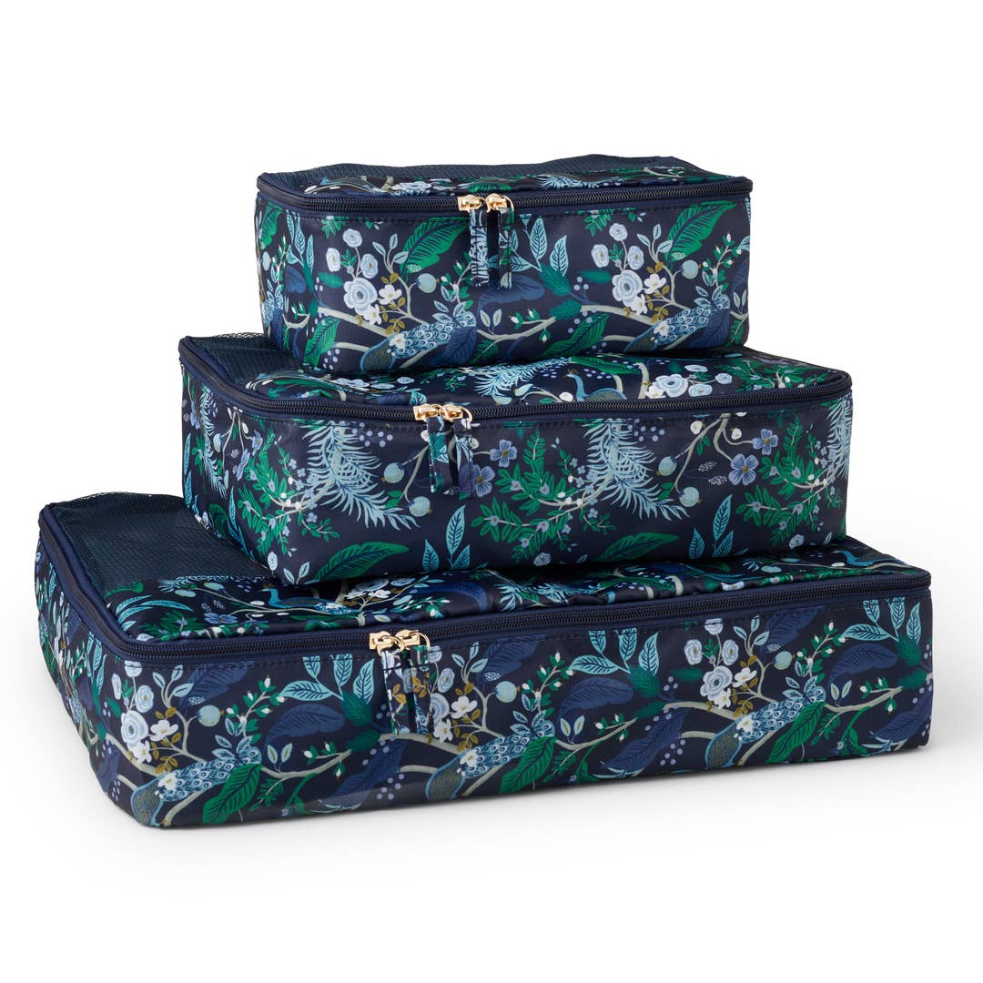Rifle Paper Co Packing Cube Set -Peacock
