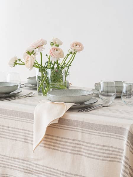 Linum Linen Tablecloth - Cream