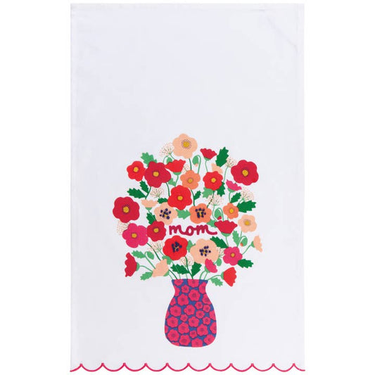 Poppy Vase Tea Towel