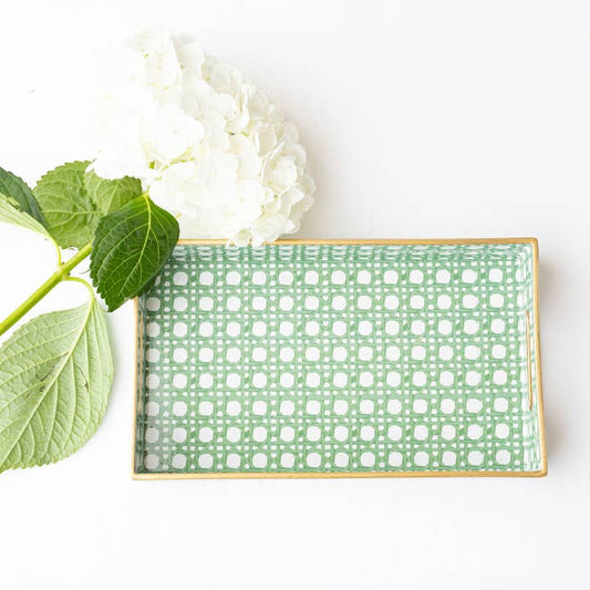 Vanity Tray - Green Cane